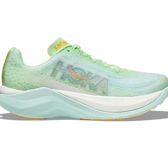 Hoka Women's Mach X -Regular Width | Lime Glow/Sunlit Ocean | Size 8 - Picture 2 of 8